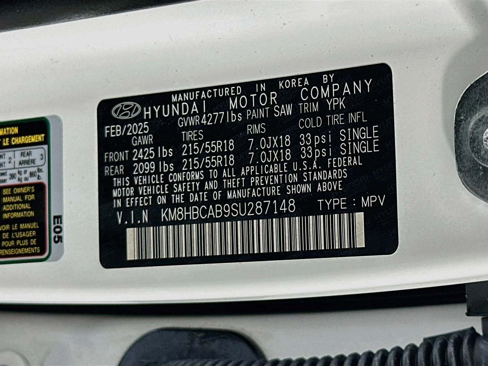 Used 2025 Atlas White Hyundai SEL image 31