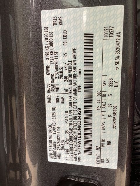 Certified Used 2022 Gray Metallic Ford Lariat image 43