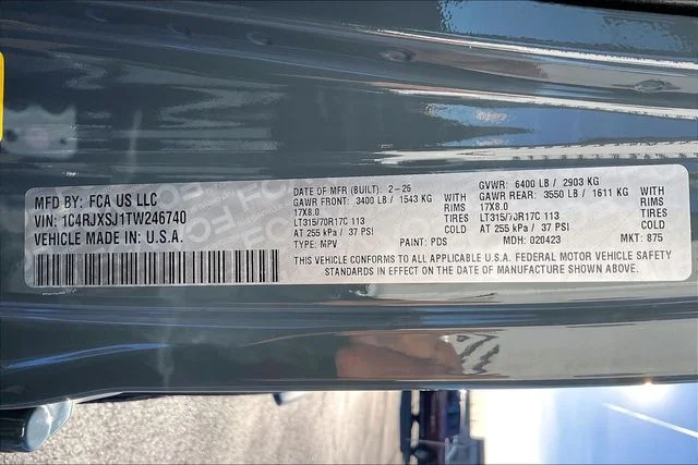 New 2026 Anvil Clear-Coat Exterior Paint Jeep Moab 392 image 13