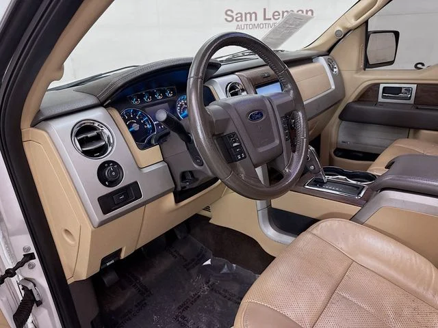 Used 2014 White Platinum Clearcoat Metallic Ford Lariat image 9