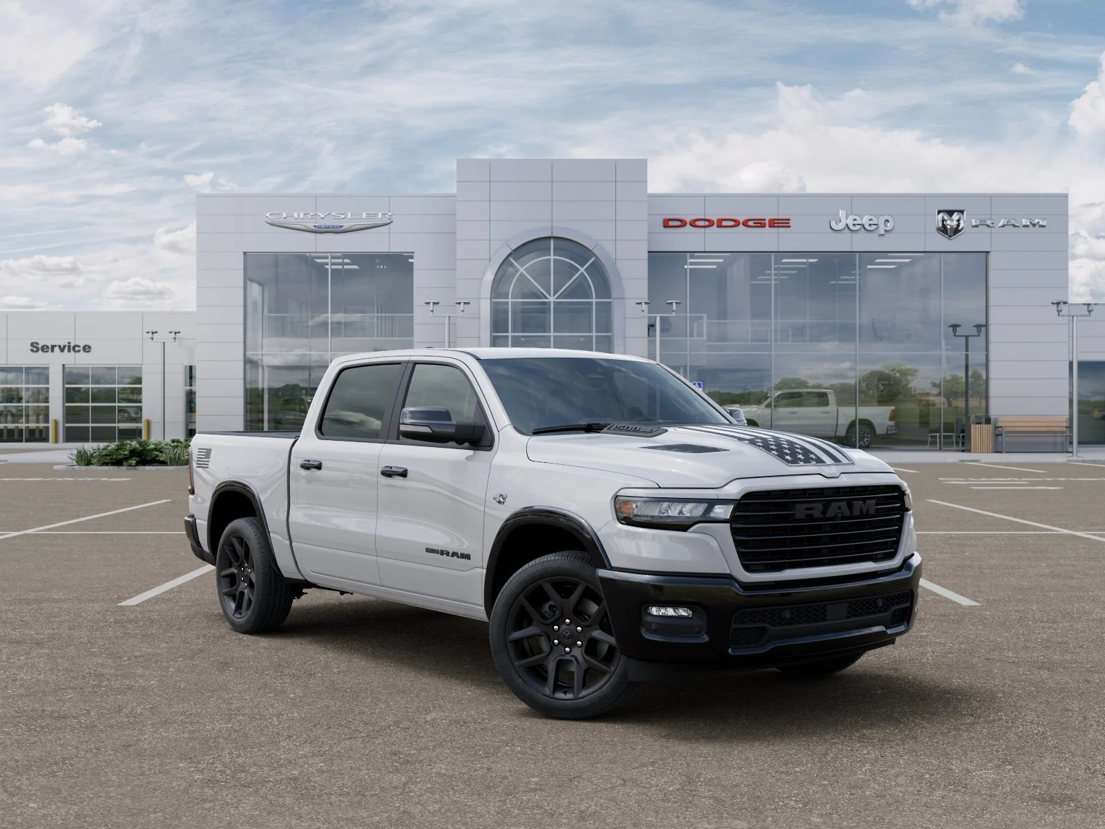 New 2026 Bright White Clear-Coat Exterior Paint RAM Laramie image 31