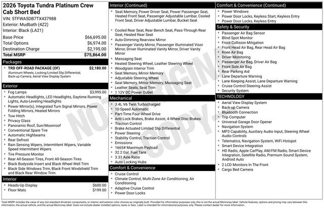 New 2026 Mudbath Toyota  Platinum image 32