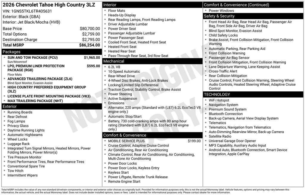 New 2026 Black Chevrolet High Country image 18