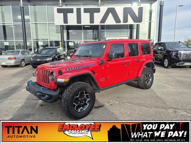 2022 Jeep Wrangler Unlimited Rubicon 4x4*Skyview Power Roof | Htd Leather | Htd Wheel | Nav | Plug-in Hybrid | CarPlay