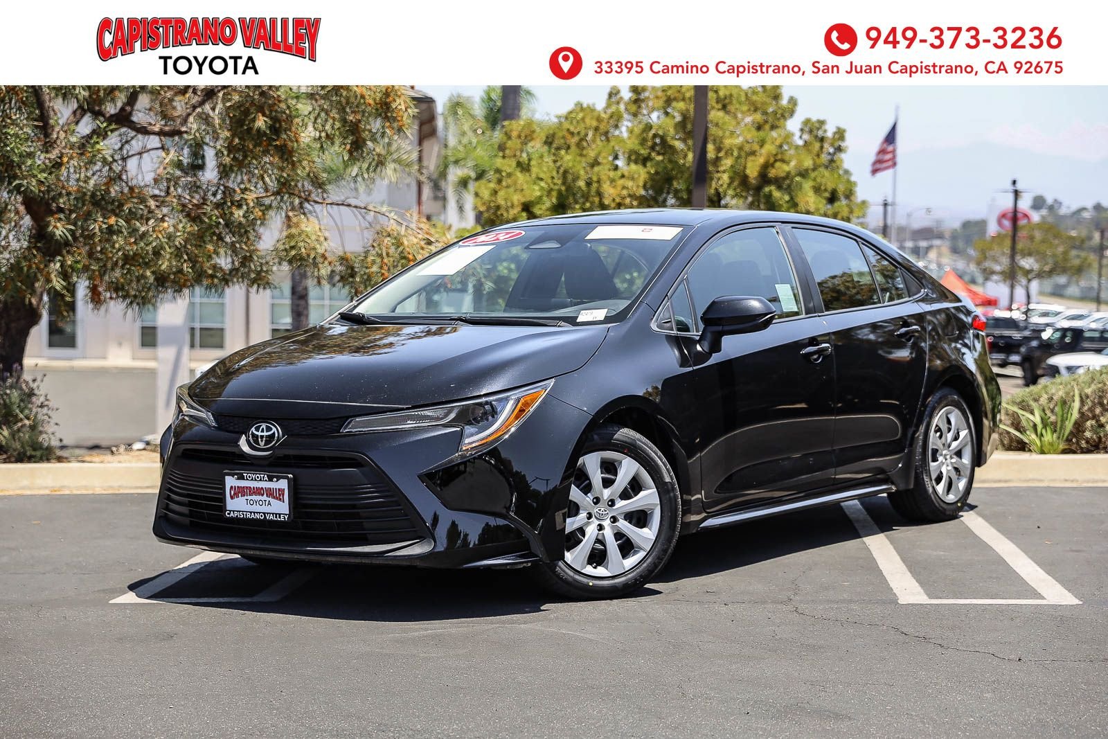 Certified Used 2024 MIDNIGHT BLACK METAL Toyota LE image 1