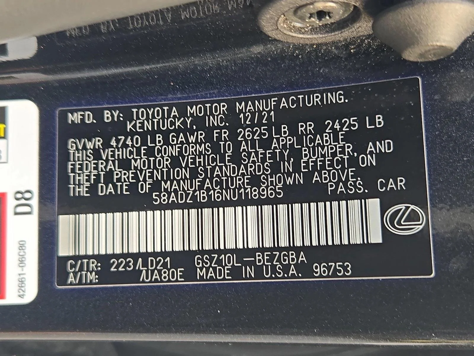 Certified Used 2022 Caviar Lexus ES 350 image 25