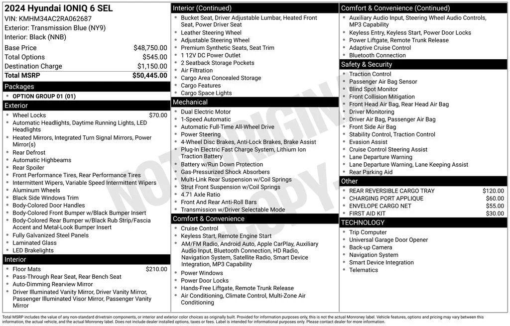 Used 2024 Blue Hyundai SEL image 32