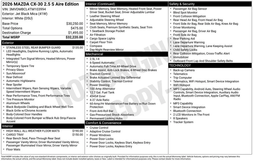 Certified Used 2026 Black Mazda 2.5 S Aire Edition image 5