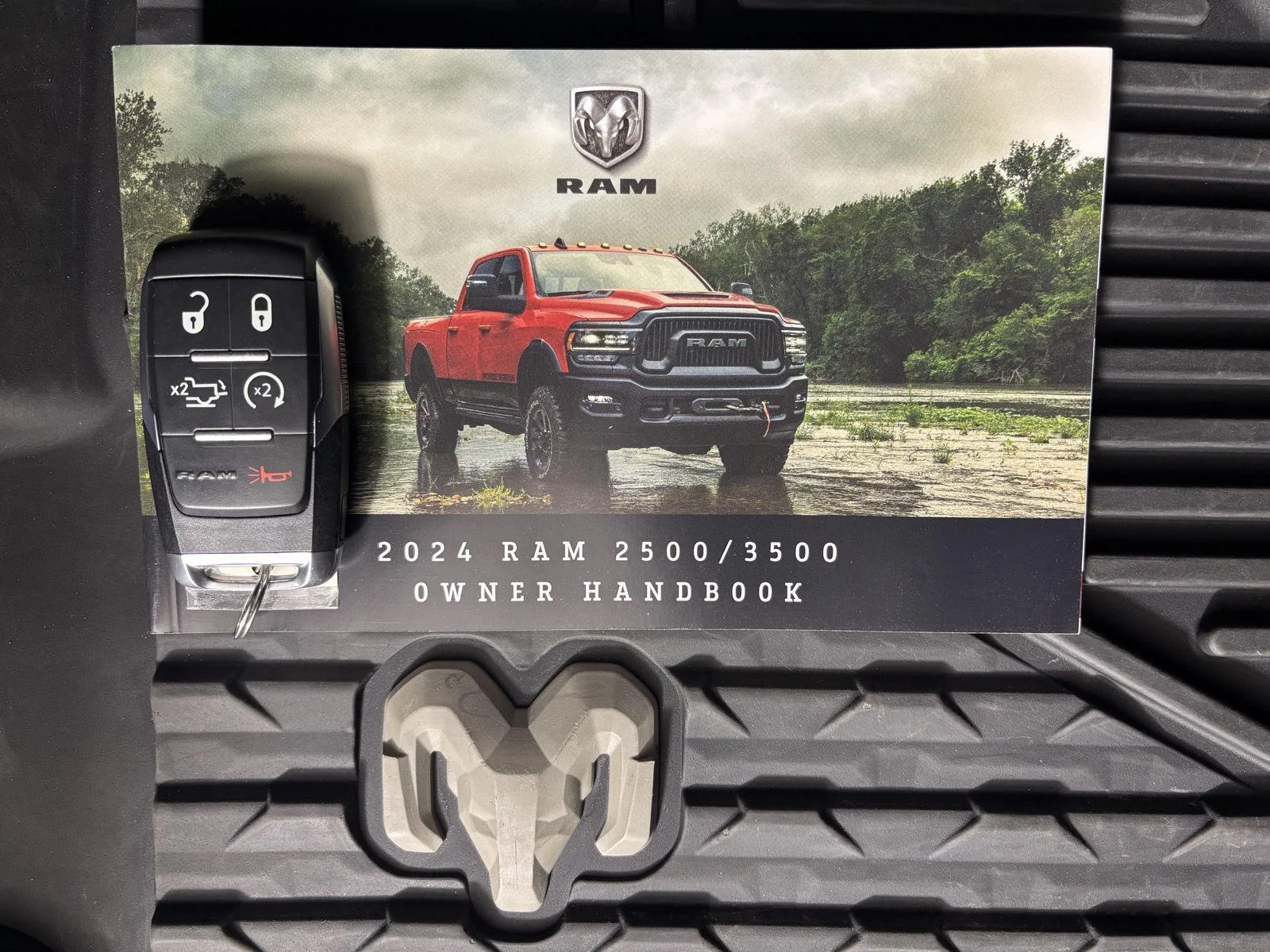Used 2024 Flame Red Clearcoat Ram Rebel image 46
