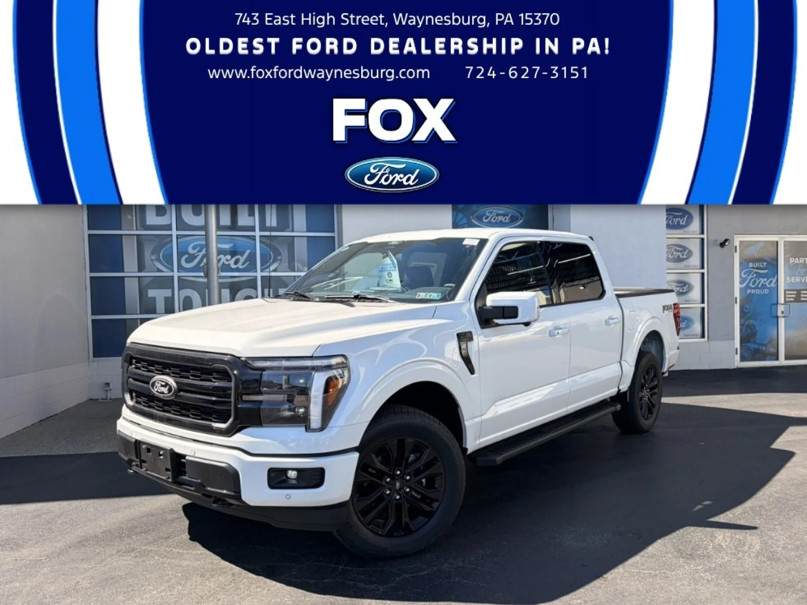 New 2026 Star White Metallic Tri-Coat Ford Lariat® image 1