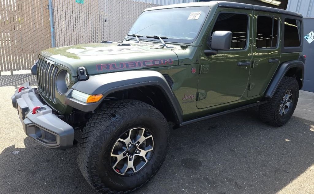 Used 2020 Green Jeep Unlimited Rubicon image 1