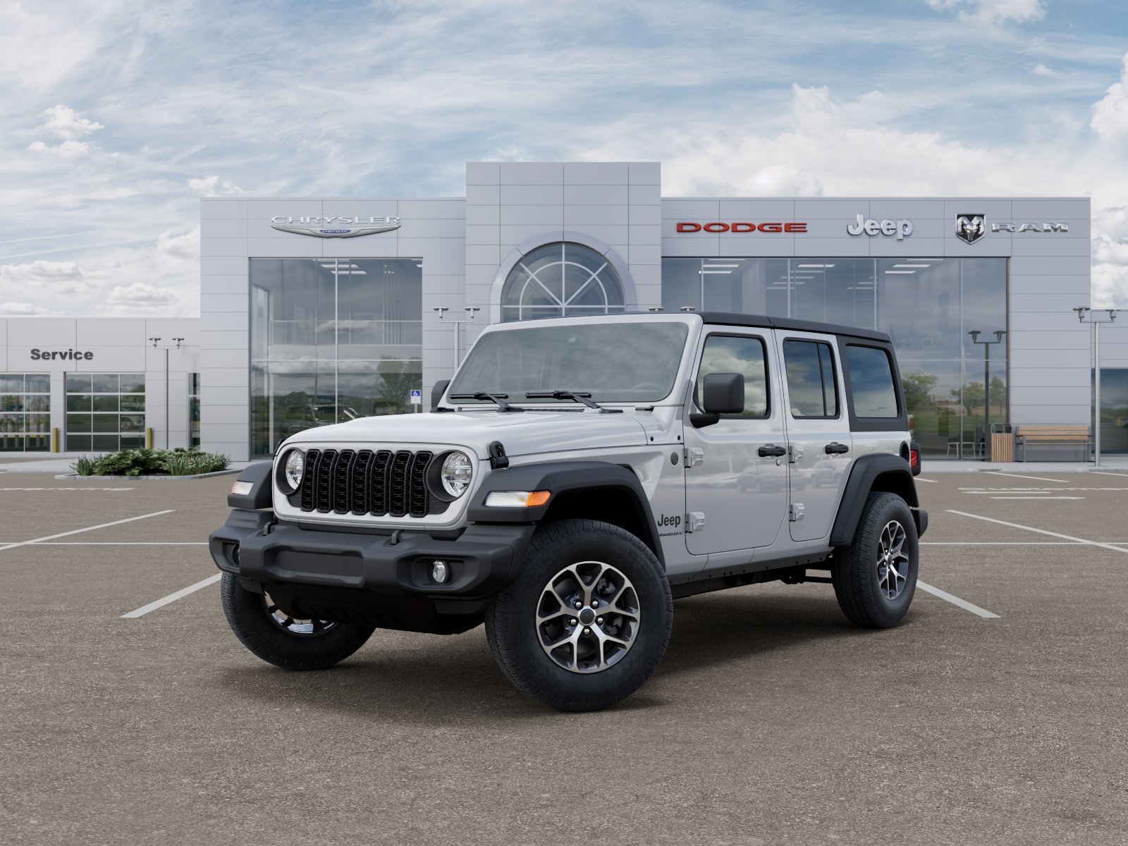 New 2026 Bright White Clear-Coat Exterior Paint Jeep Sport S image 10