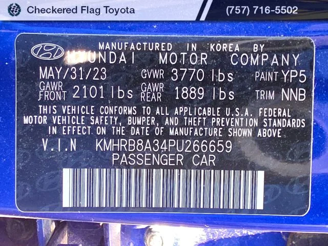Used 2023 Intense Blue Hyundai SE image 21