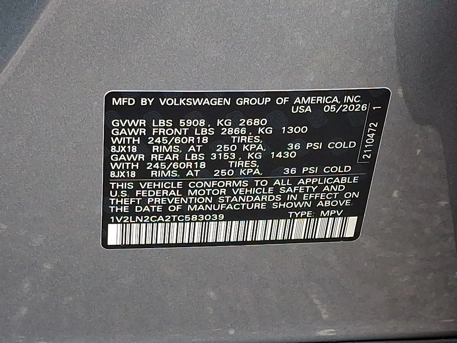 New 2026 Q3Q3/SLVMISTMET Volkswagen 2.0T SE image 19
