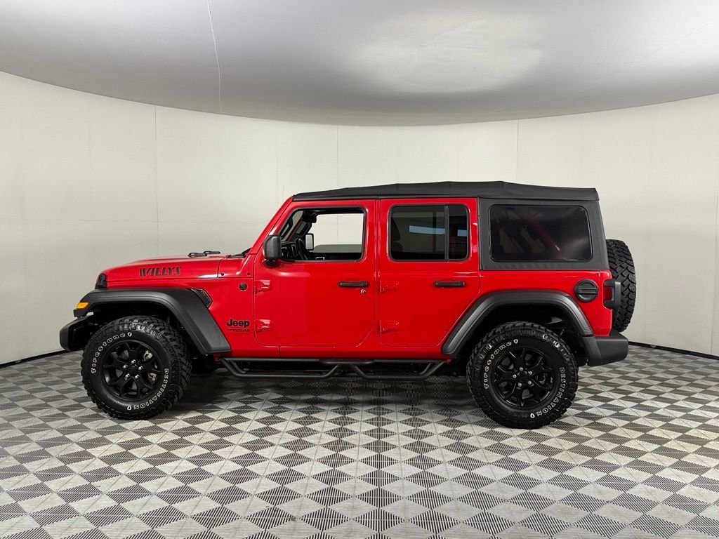 Certified Used 2021 Red Jeep Unlimited Willys image 11