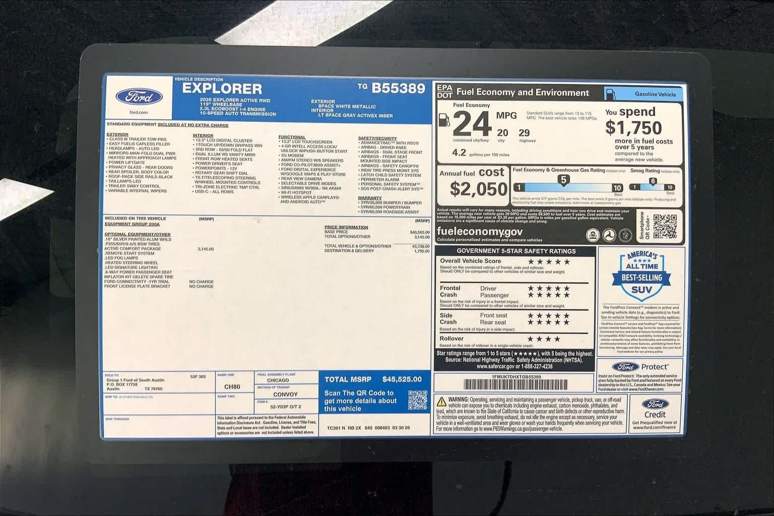 New 2026 Space White Metallic Ford Active image 21