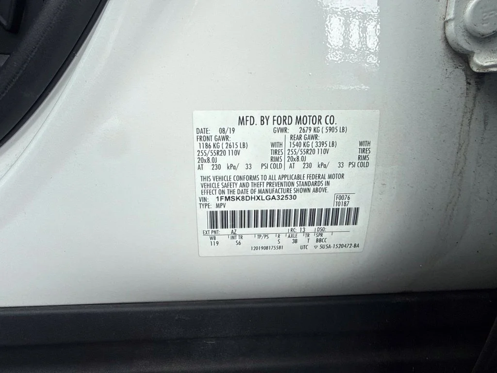 Used 2020 White Metallic Ford XLT image 6