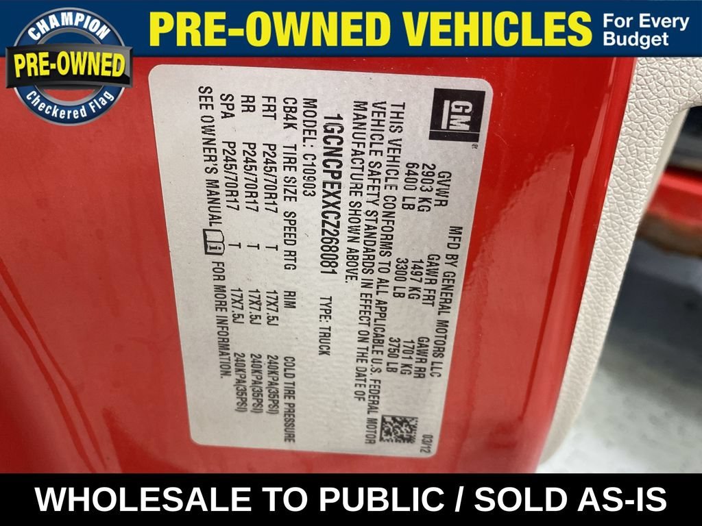 Used 2012 VICTORY RED Chevrolet Work Truck image 35