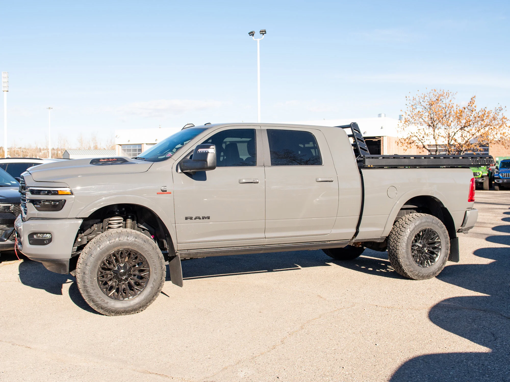 Used 2026 Grey RAM Limited* Mega Cab, 5 Inch Lift, 37s, Winch, Limitless Sled Deck image 4
