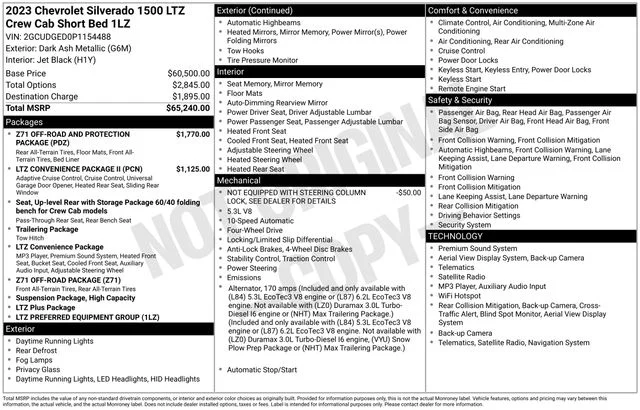 Used 2023 Dark Ash Metallic Chevrolet LTZ image 40