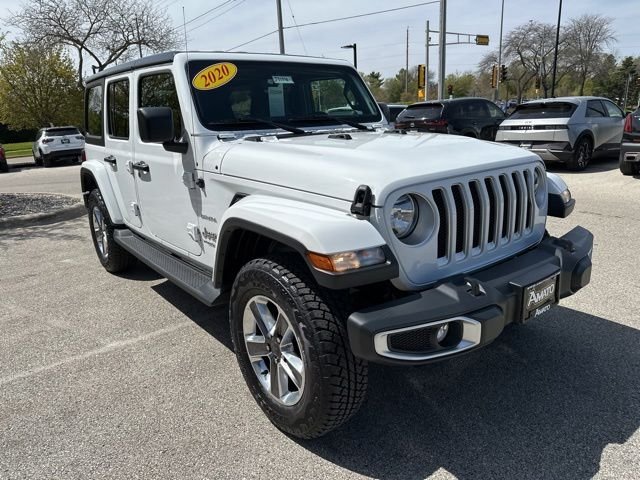Used 2020 White Jeep Unlimited Sahara image 4