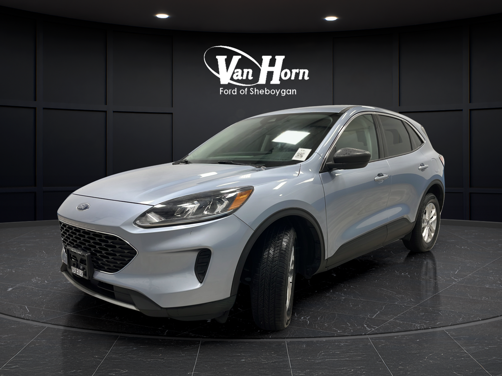Used 2022 Iced Blue Silver Metallic Ford SE image 3