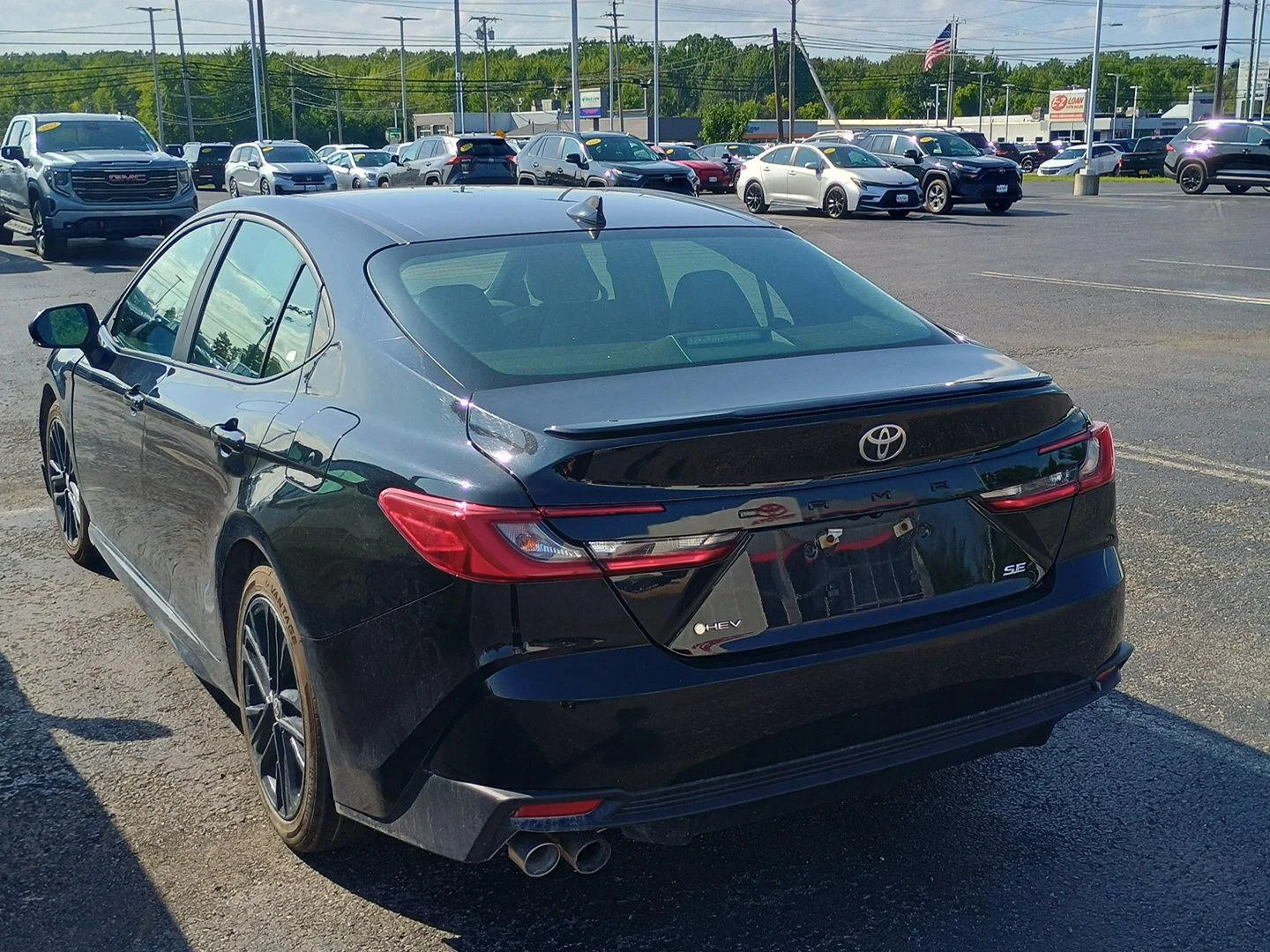 Used 2025 Midnight Black Metallic Toyota SE image 3
