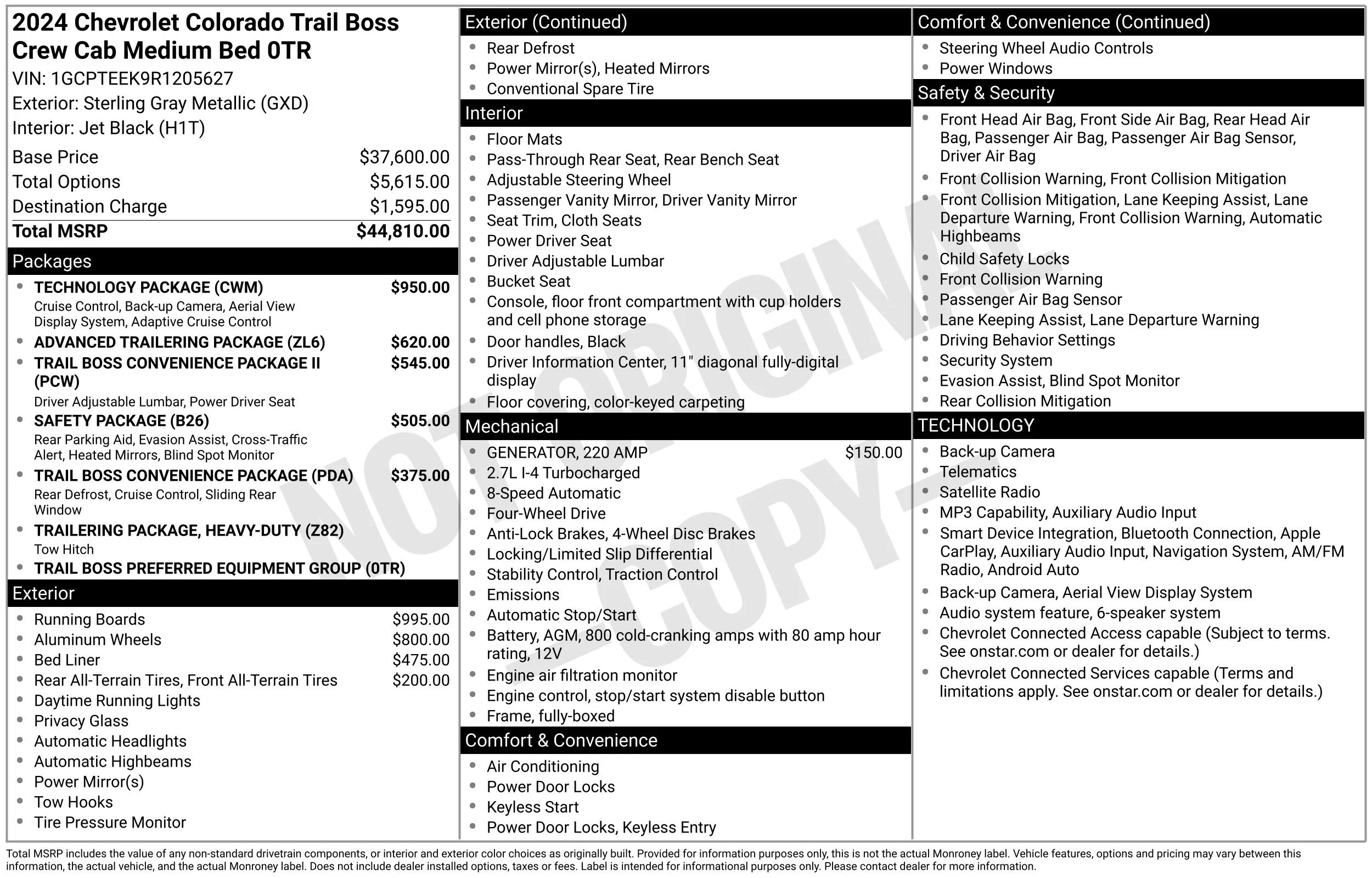 Used 2024 Sterling Gray Metallic Chevrolet Trail Boss image 40