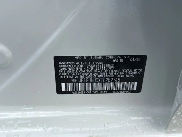 New 2026 CRYSTAL WHITE PEARL Subaru RS image 25