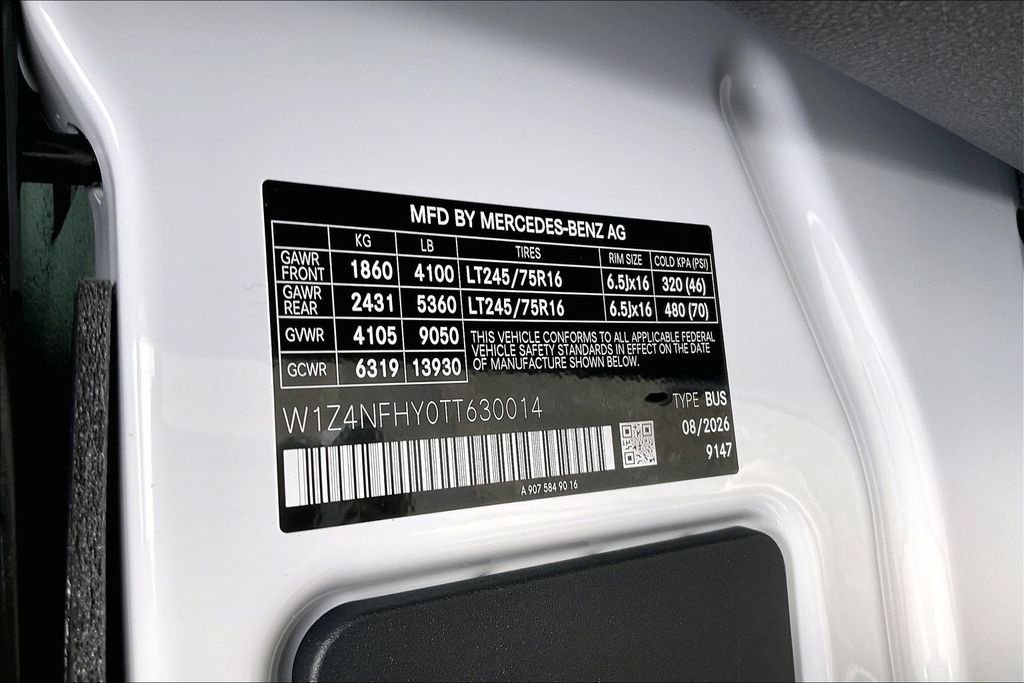 New 2026 Arctic White Mercedes-Benz Passenger 144 WB image 12