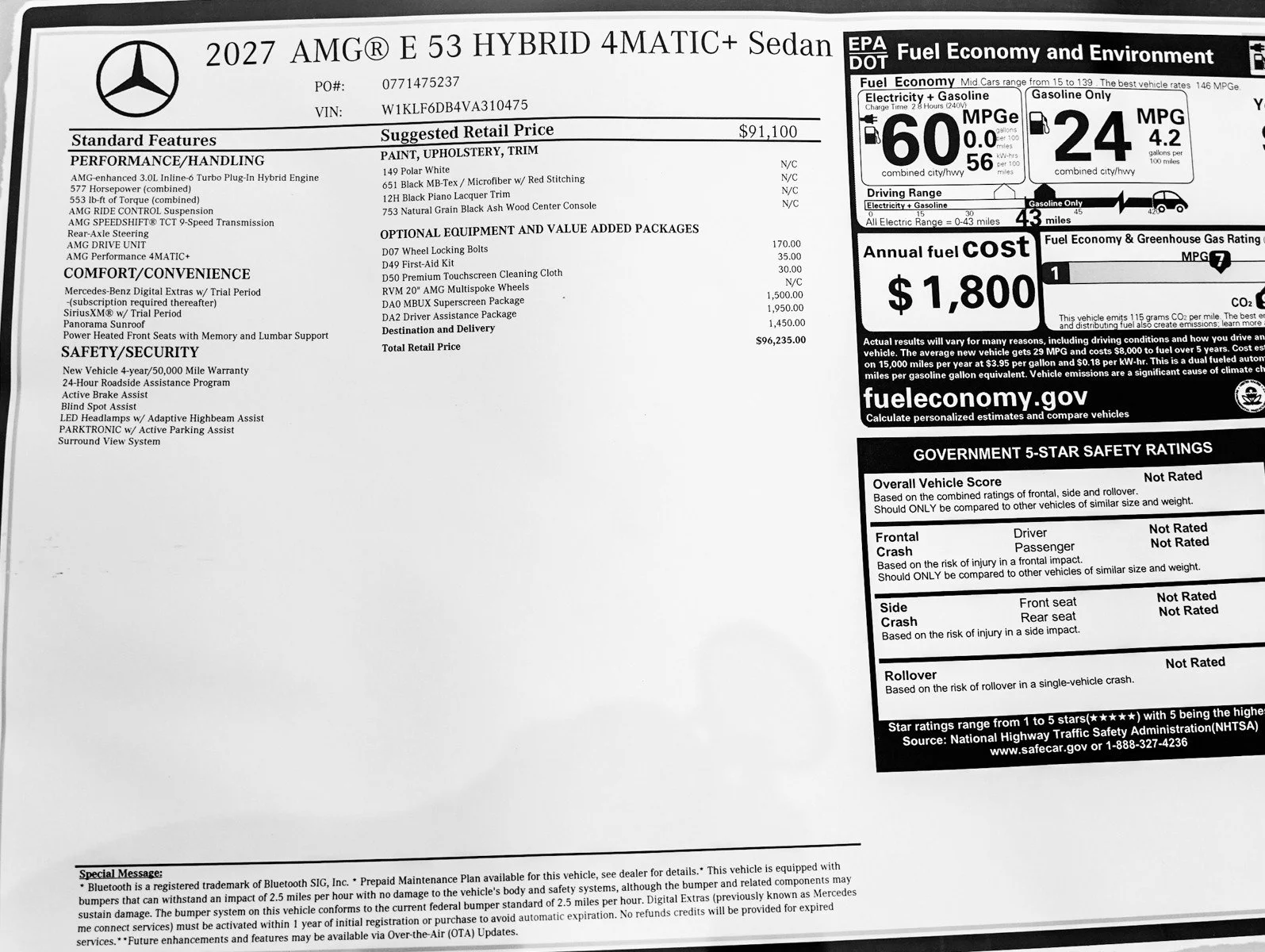 New 2027 Polar White Mercedes-Benz AMG® E 53 Hybrid image 26