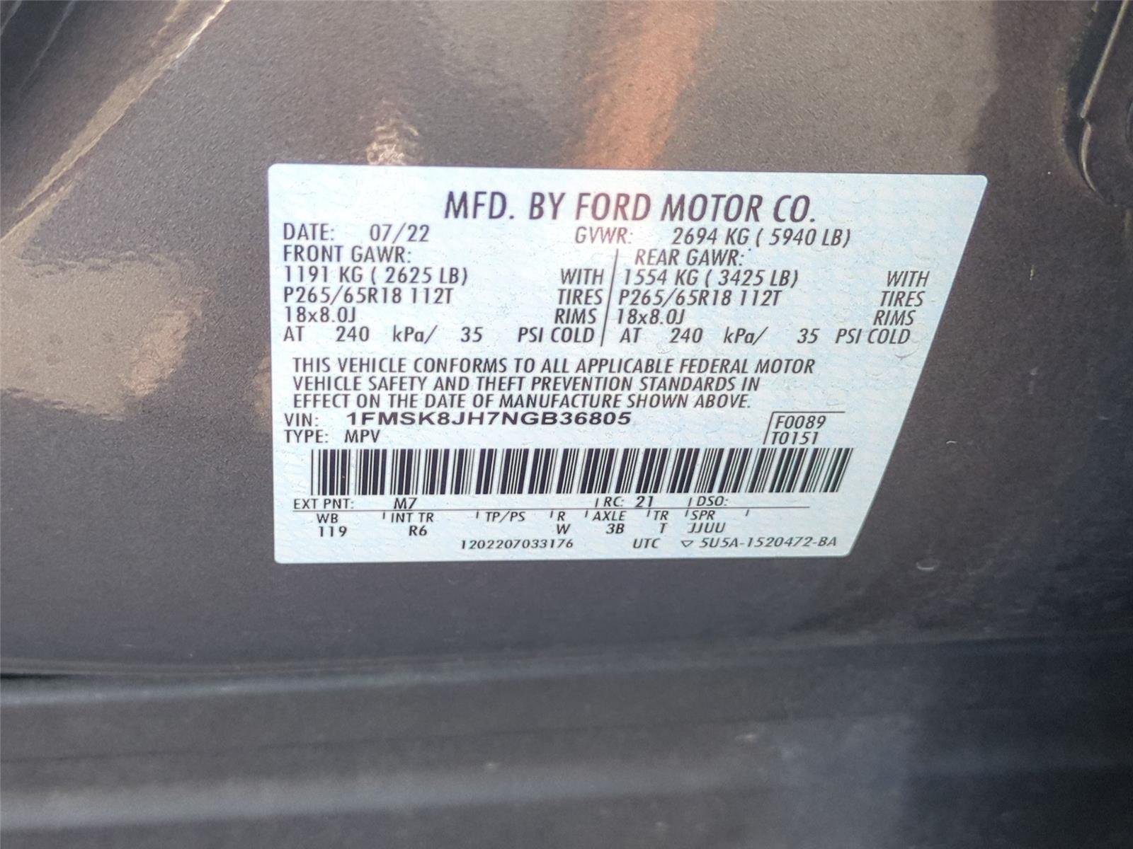 Used 2022 Carbonized Gray Metallic Ford Timberline image 44