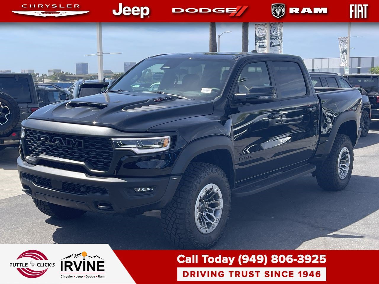 New 2026 Diamond Black Crystal Pearl-Coat Exterior Paint RAM RHO image 3
