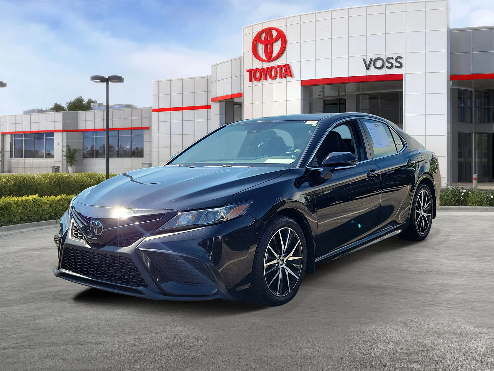 Used 2023 Midnight Black Metallic Toyota SE image 2