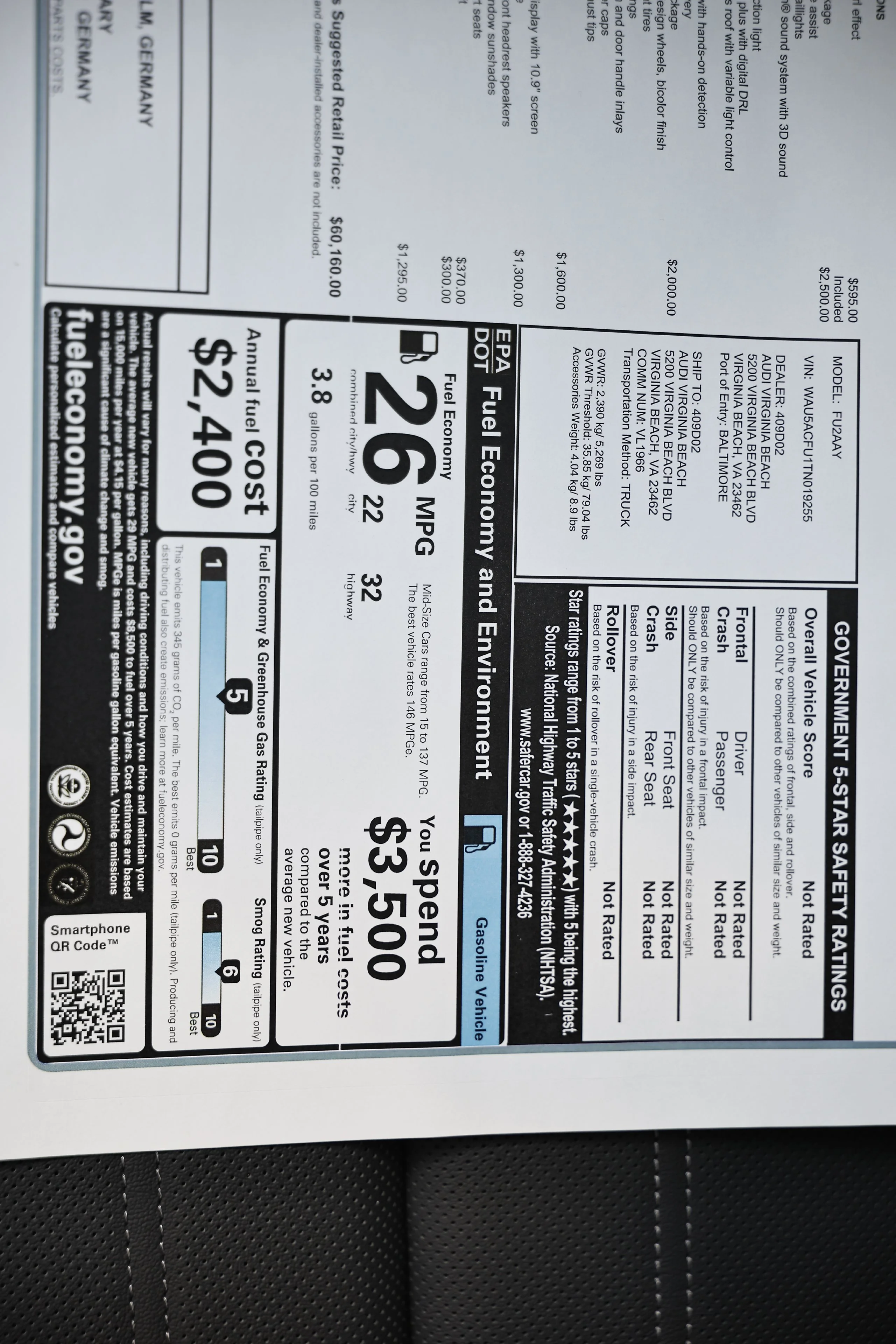 New 2026 Daytona Gray Pearl Effect Audi  image 24