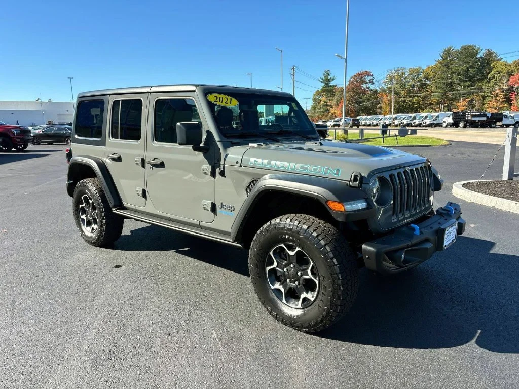 Used 2021 Gray Clearcoat Jeep Unlimited Rubicon 4xe image 1