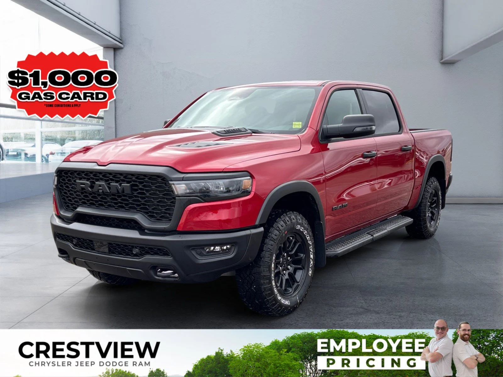 New 2026 MOLTEN RED PEARL Ram Rebel image 1