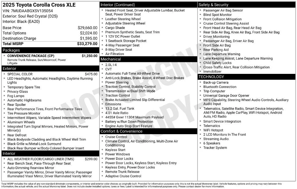Used 2025 Red Toyota XLE image 5