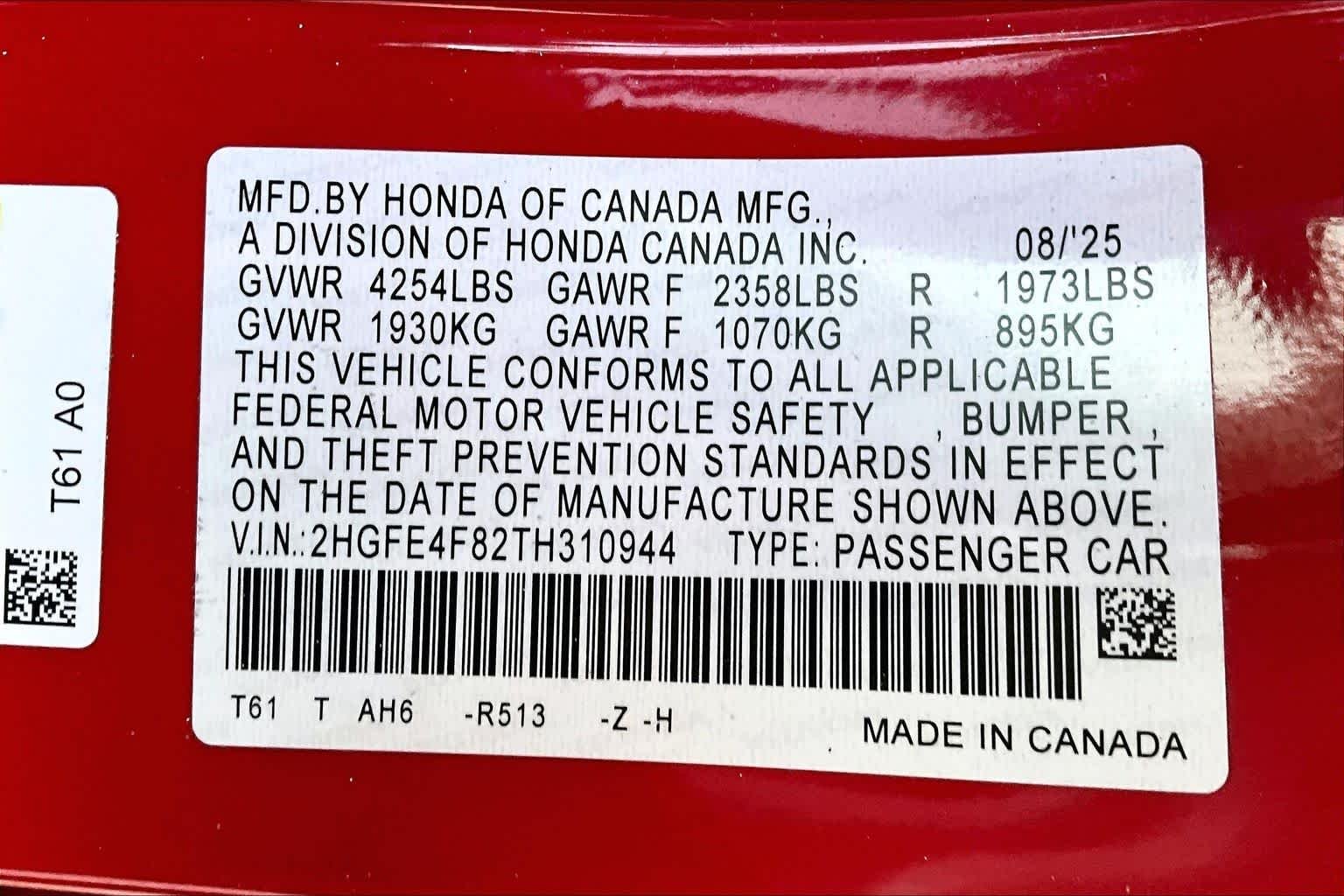Certified Used 2026 Rallye Red Honda Sport image 33