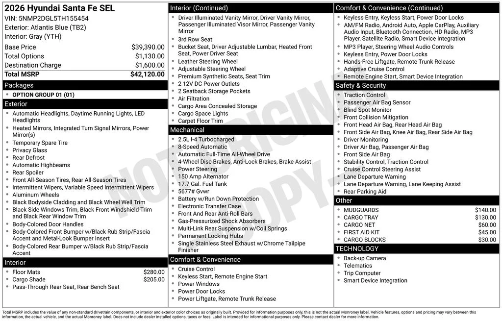 Used 2026 Blue Hyundai SEL image 6