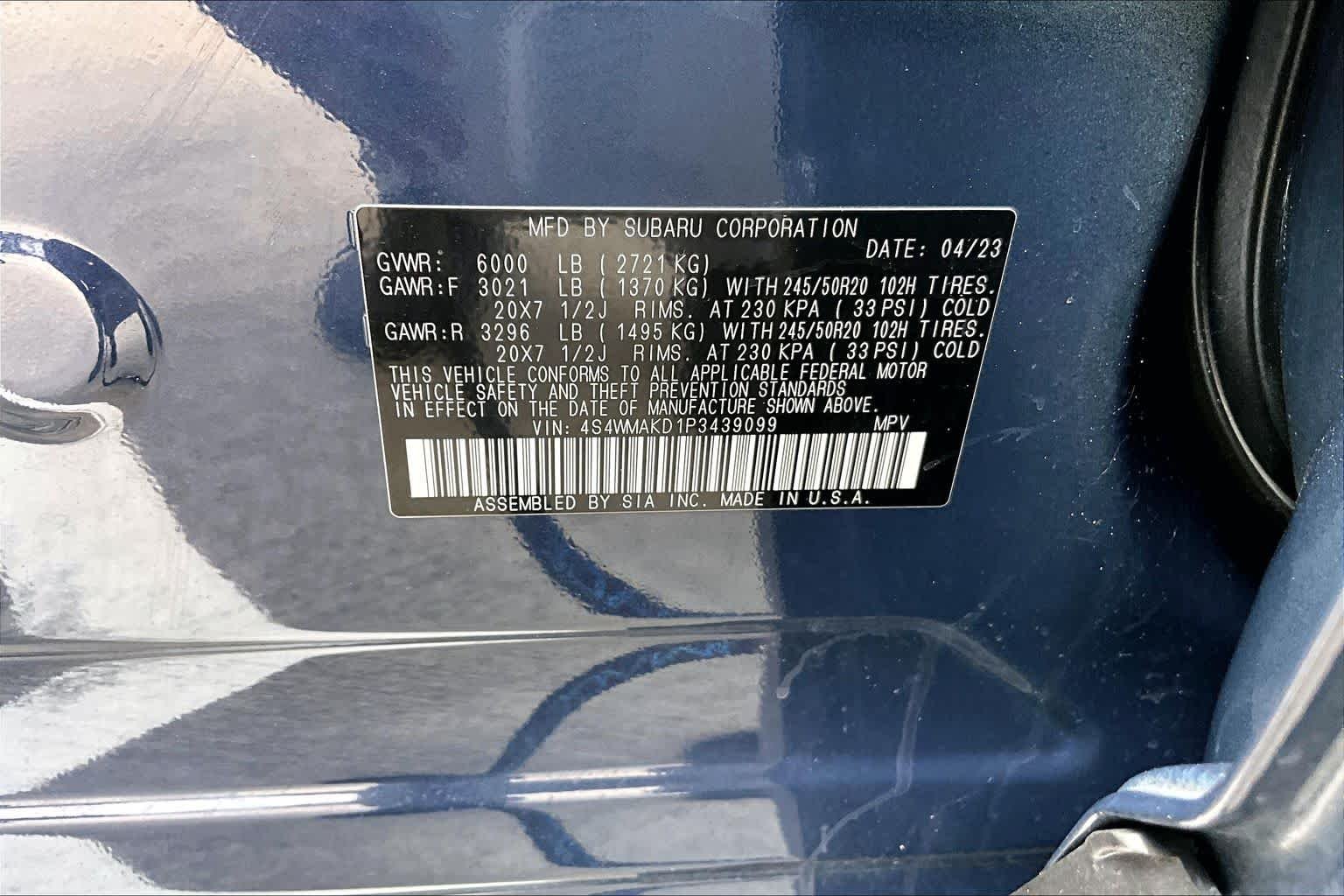 Used 2023 Cosmic Blue Pearl Subaru Onyx Edition Limited image 37
