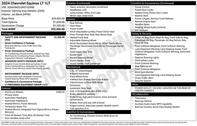 Used 2024 Sterling Gray Metallic Chevrolet LT image 2