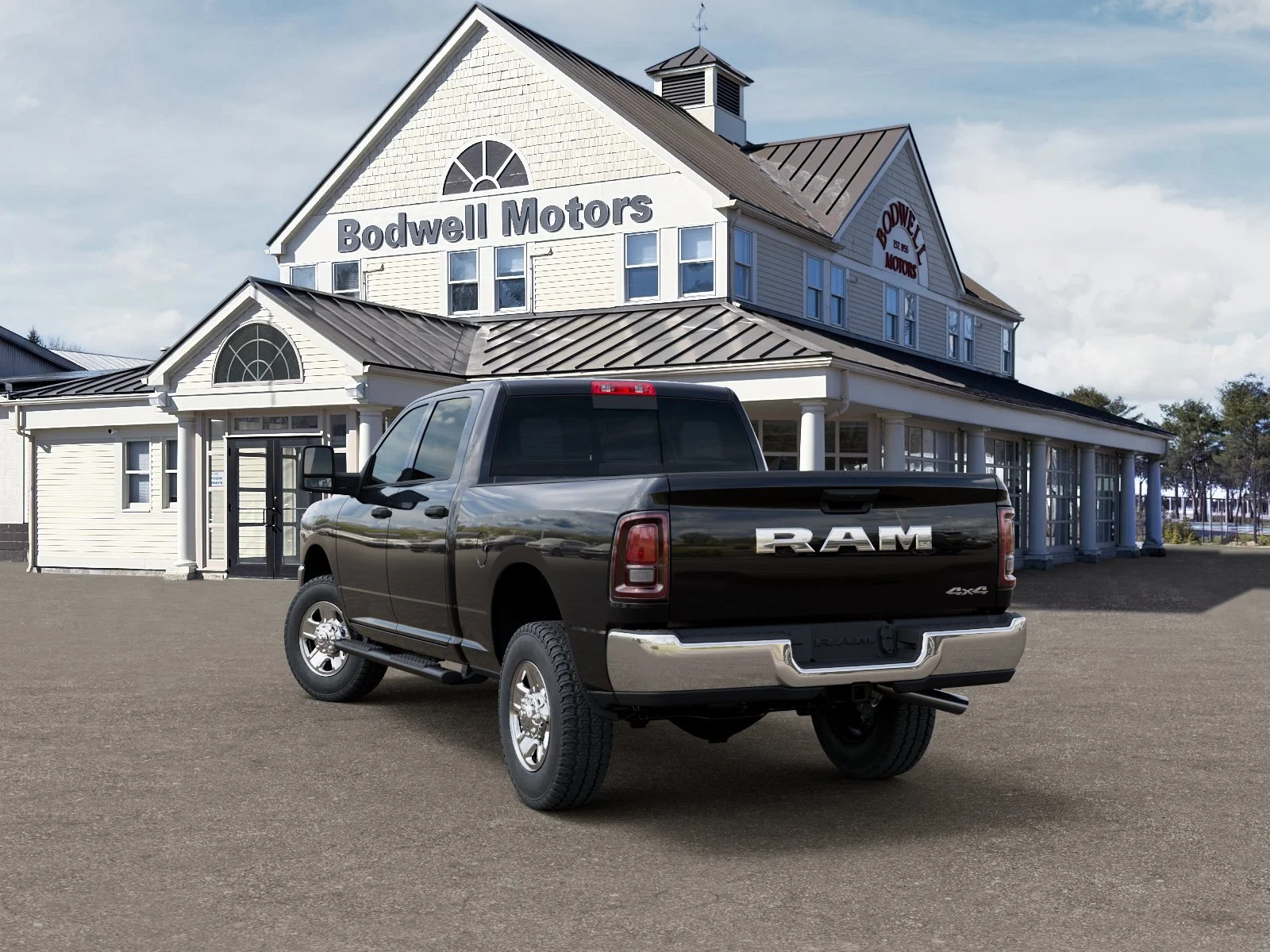 New 2026 Diamond Black Crystal Pearl-Coat Exterior Paint RAM Tradesman Crew Cab 4x4 6