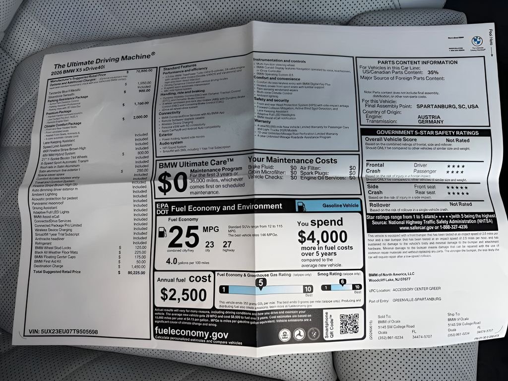 New 2026 Tanzanite Blue II Metallic BMW xDrive40i image 25