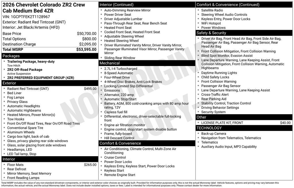 Used 2026 Red Chevrolet ZR2 image 25