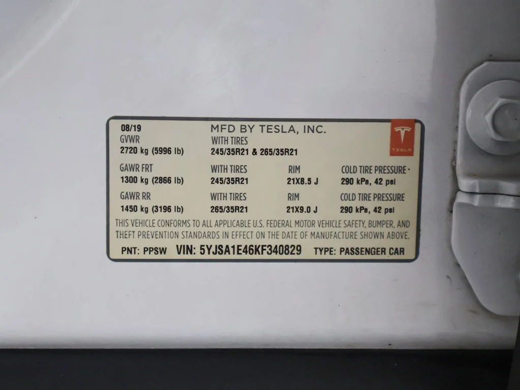 Used 2019 Pearl White Multi-Coat Tesla Performance image 45