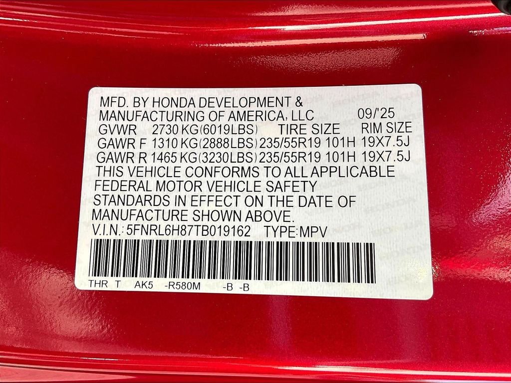 New 2026 Radiant Red Metallic II Honda Touring image 17