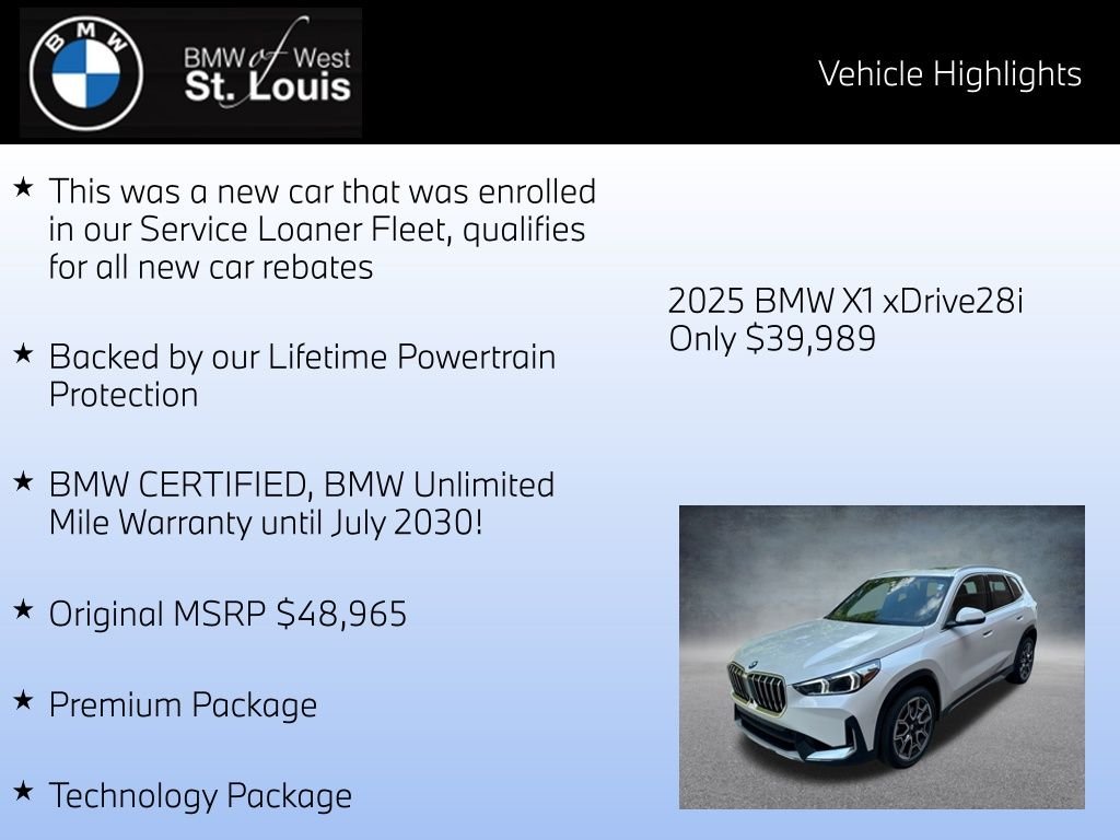Certified Used 2025 White BMW xDrive28i image 8
