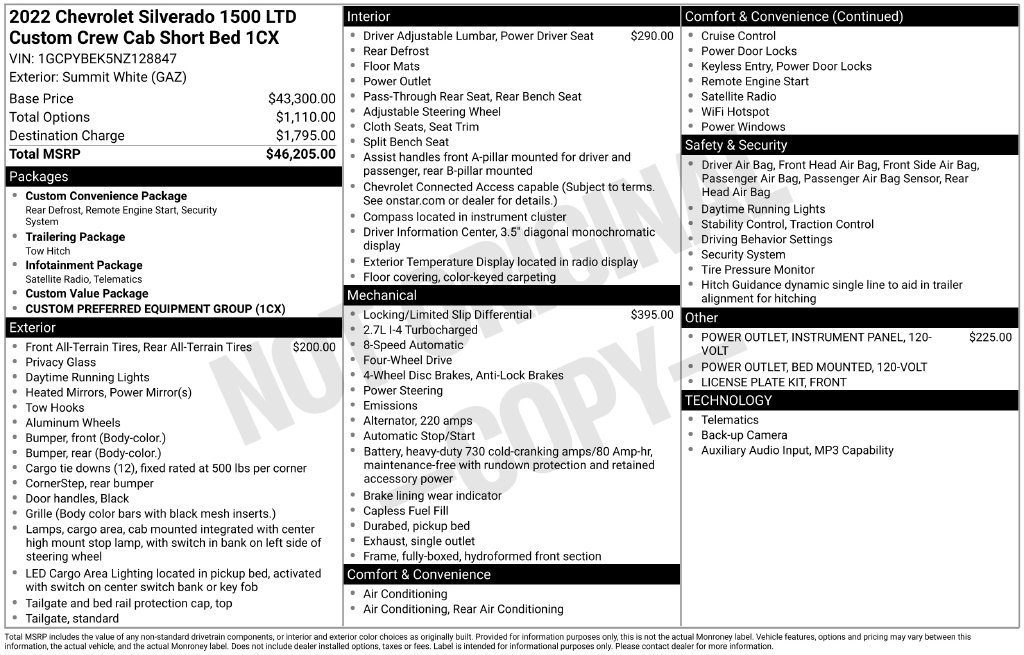 Certified Used 2022 SUMMIT WHITE Chevrolet Custom image 27