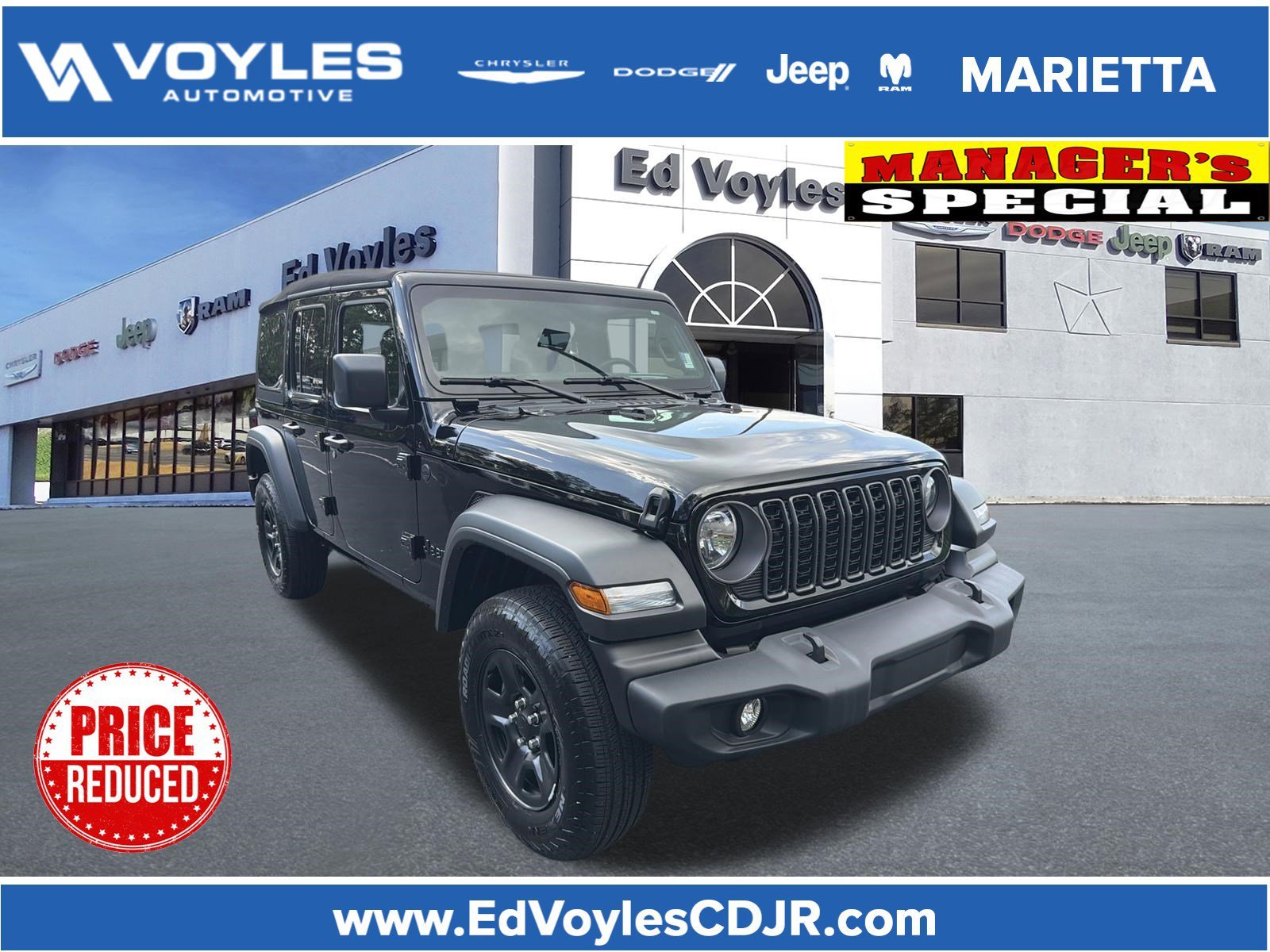 Used 2025 Black Clearcoat Jeep Sport image 1